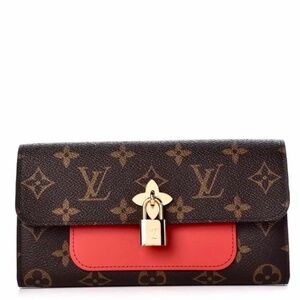 Louis Vuitton Monogram/Leather Flower Bicolor Wallet